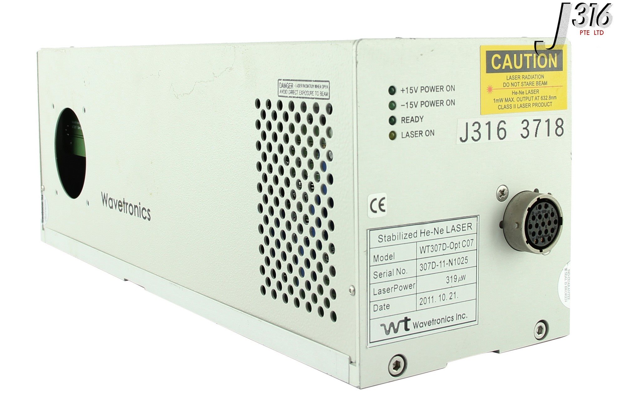 3718 WAVETRONICS STABILIZED HE-NE LASER 319µW WT307D-OPT C07 | eBay